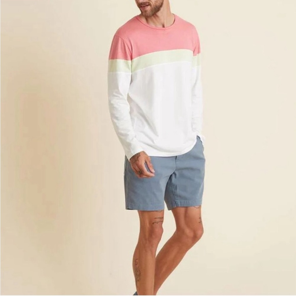 Marine Layer Long Sleeve Color Block T-Shirt